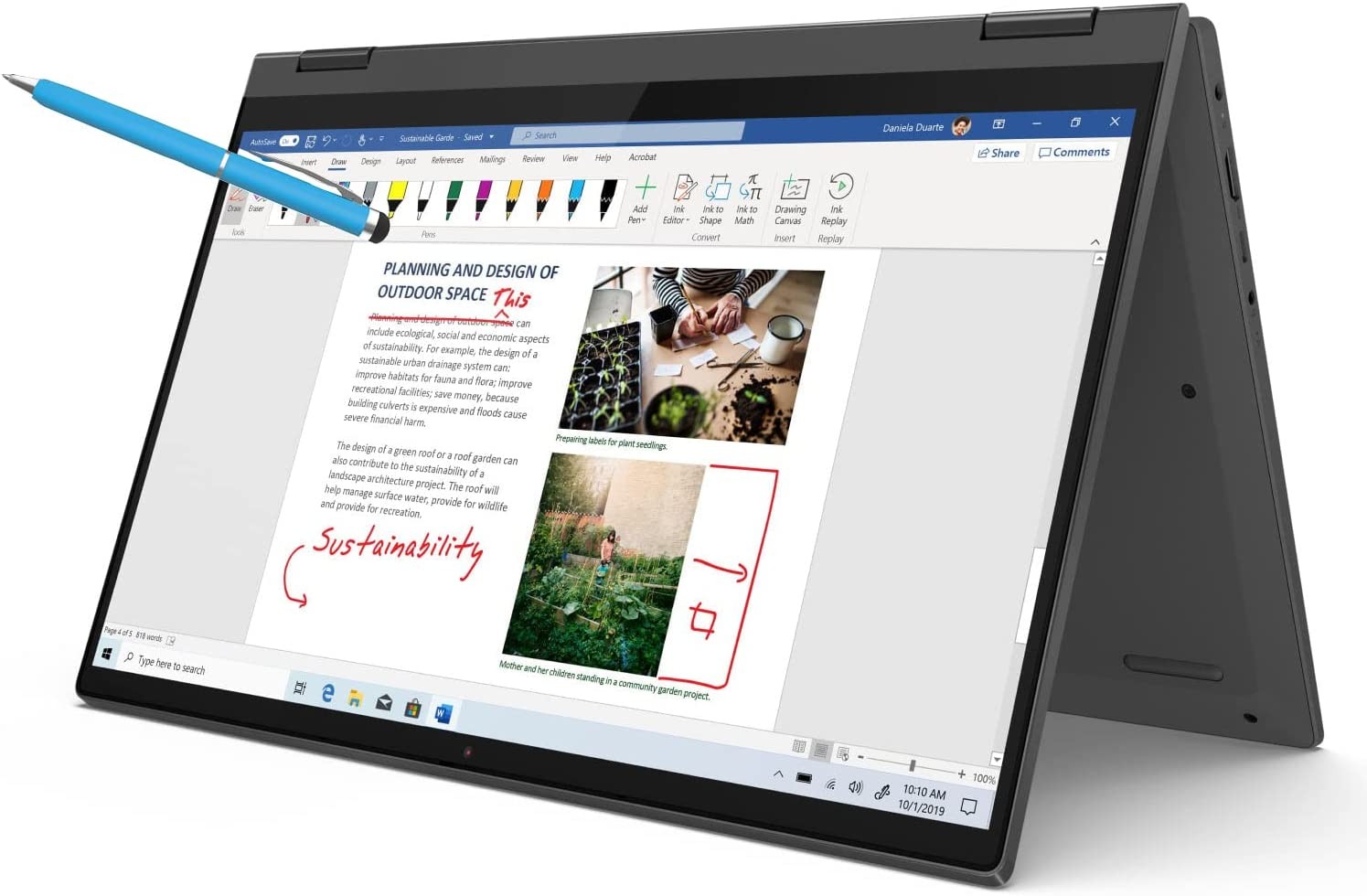 Lenovo Ideapad Flex 5 14" FHD IPS 2-in-1 Touchscreen Laptop, AMD Ryzen 3 5300U 4 Core (Up to 3.80 GHz), 4GB RAM, 512GB NVMe SSD, Fingerprint, Webcam, HDMI, Win10 S TWE Pen